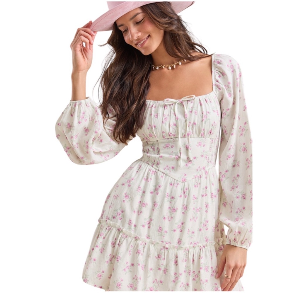 Altar’d State Hayley floral mini dress - large